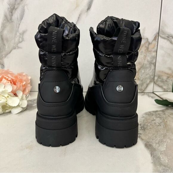 NINE WEST Pilar Lug Sole Bootie in Black Size 7.5 NEW - Picture 12 of 16